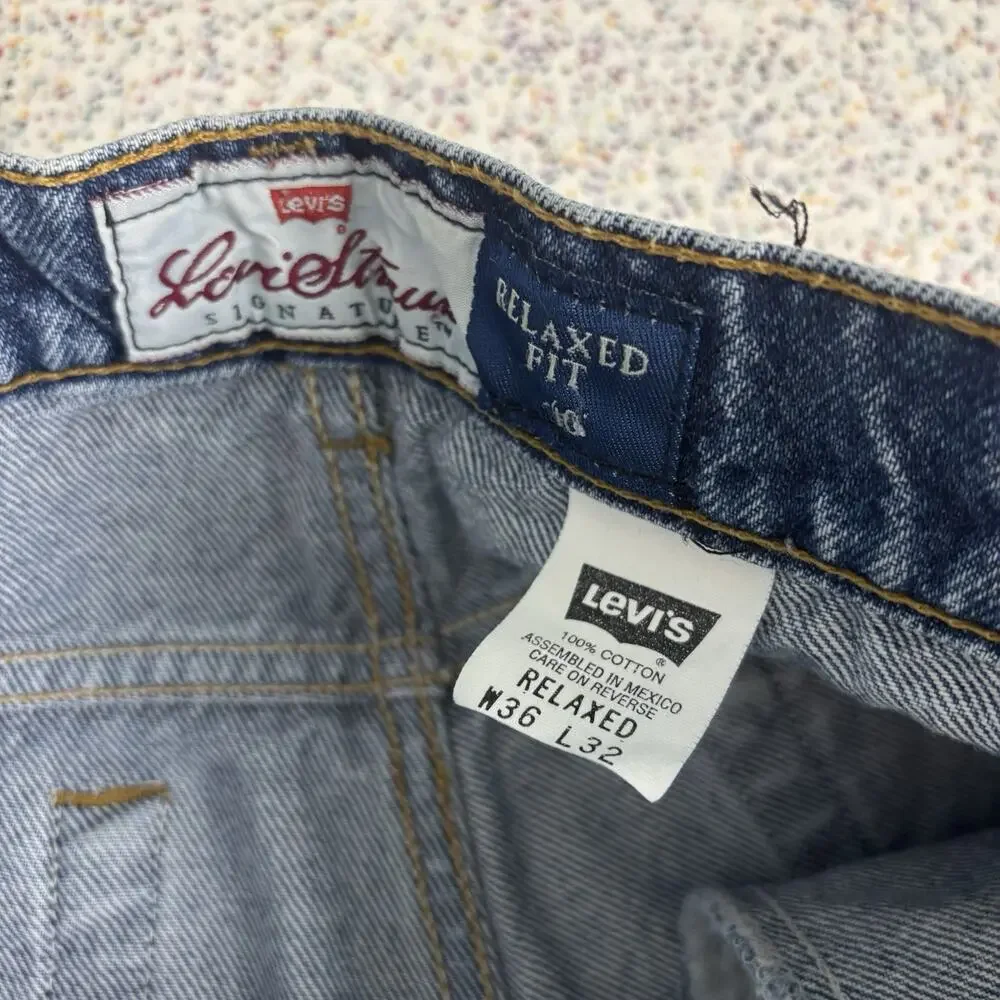 Vintage 90’s LEVI 540 Orange Tab Relaxed Fit Men’s Blue Denim Jeans 36x32